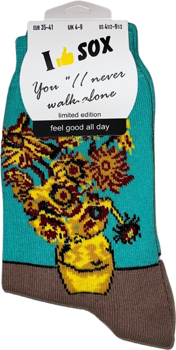 I Like Socks – Sunflower Kunstsokken | 1+1 Gratis, tweede paar verrassingsdesign