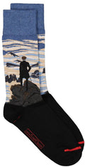 Kunst sokken I like Socks - De Wandelaar boven de nevelen: - Unisex - 1+1 Gratis, tweede paar verrassingsdesign