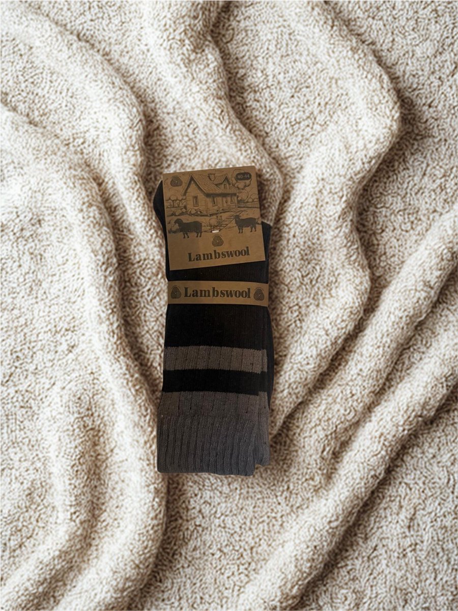 Luxe lambswool sokken - warme schapenwollen sokken - comfortabelL