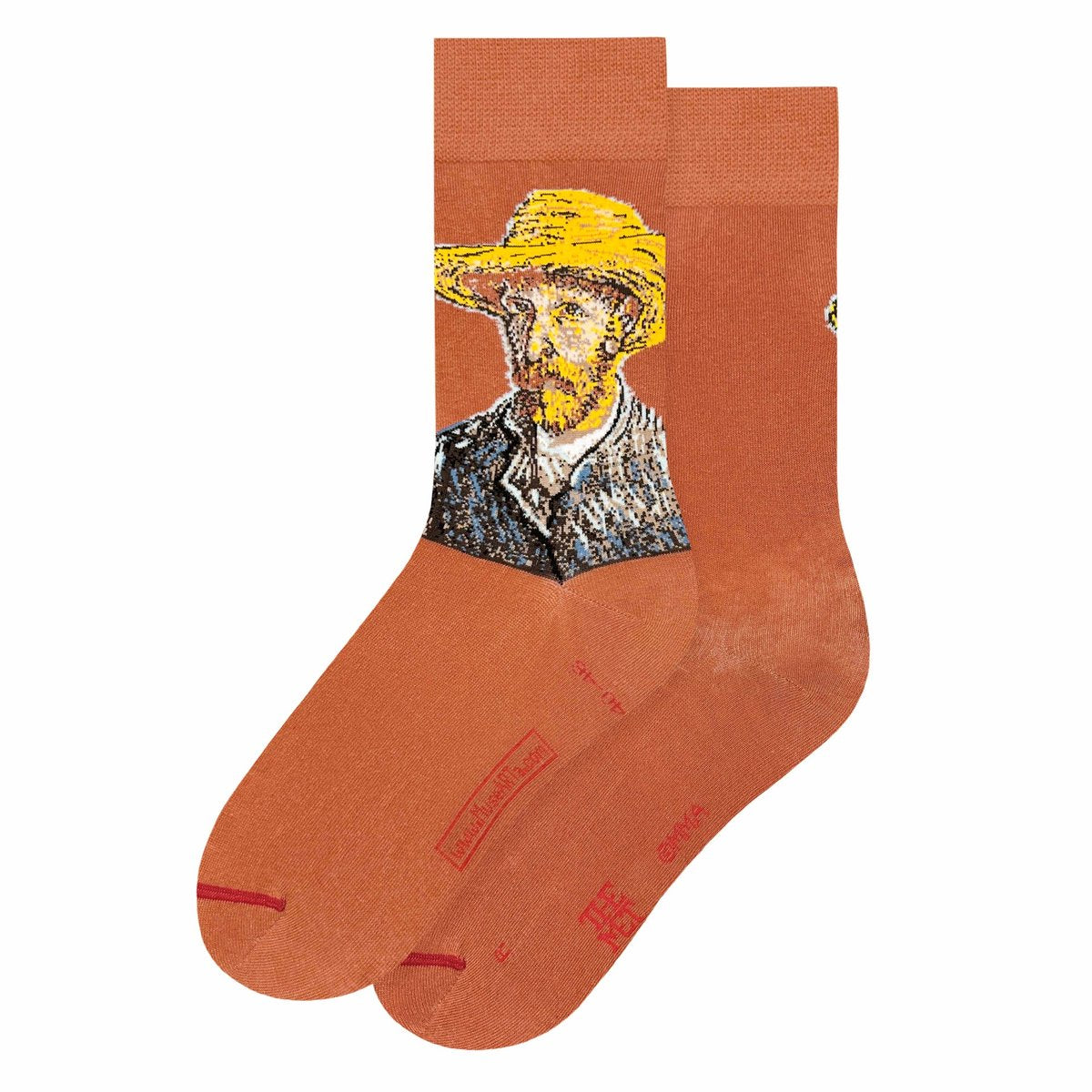 Kunstsokken – Vincent van Gogh: Zelfportret met Strohoed + Extra Verrassingspaar Designsokken
