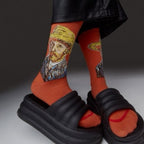 Kunstsokken – Vincent van Gogh: Zelfportret met Strohoed + Extra Verrassingspaar Designsokken