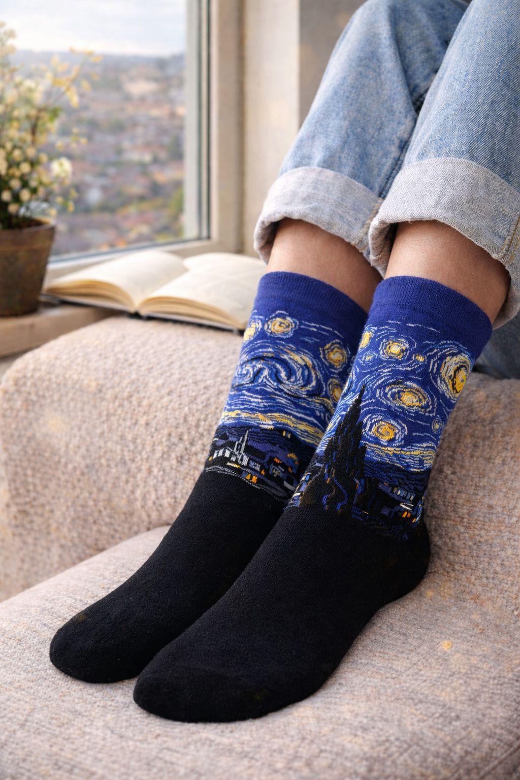 I like Socks - De Sterrennacht: Vincent van Gogh - 1+1 Gratis, tweede paar verrassingsdesign