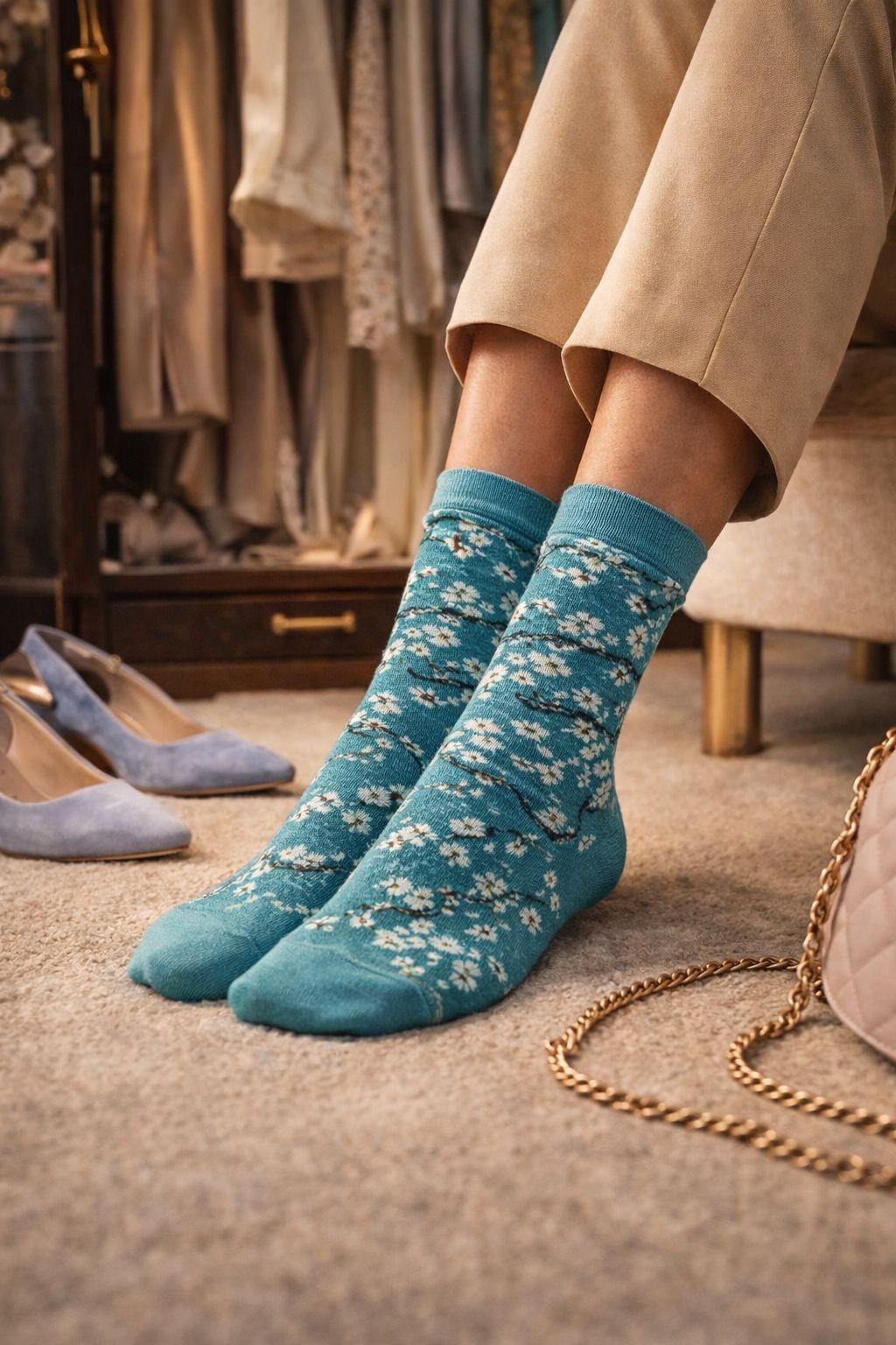 Kunst Sokken, maat 36-40, Vincent van Gogh, Amandelbloesem